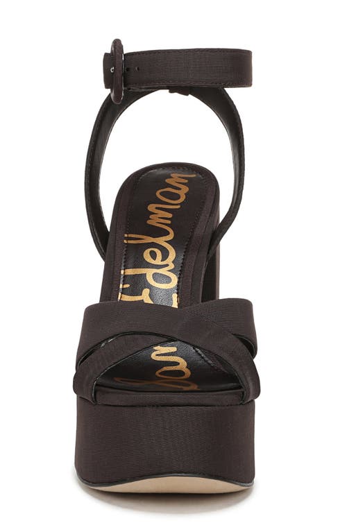 Sam Edelman Savannah Ankle Strap Platform Sandal In Brown