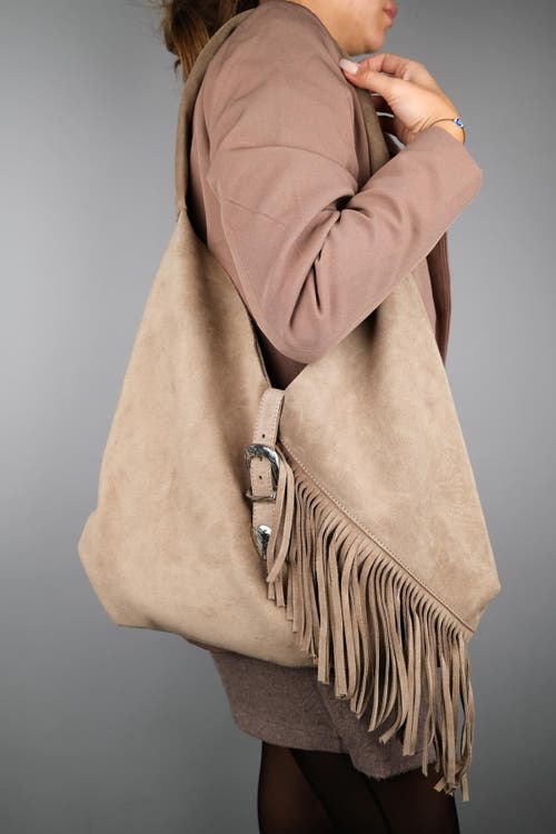 Forever & Always Shoes Rosalin Leather Tassel Shoulder Bag In Brown