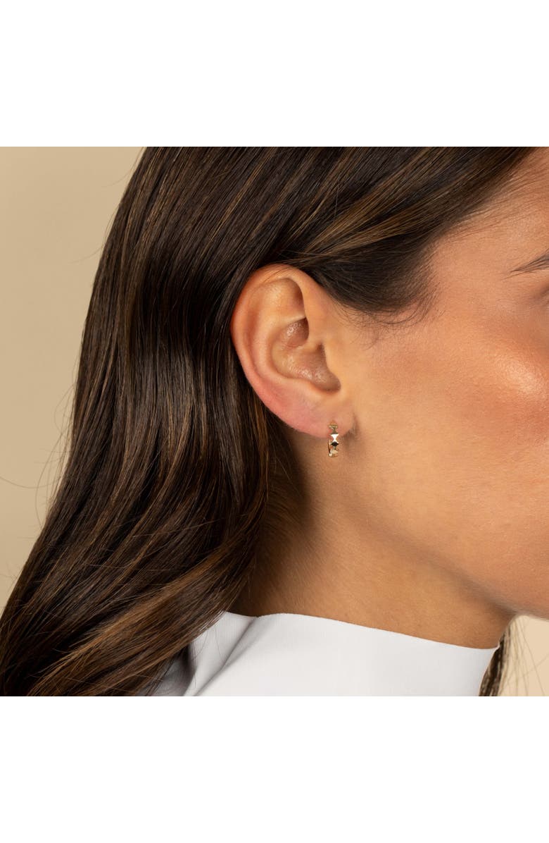 BY ADINA EDEN Solid Clovers Huggie Earring 14K, Alternate, color, 