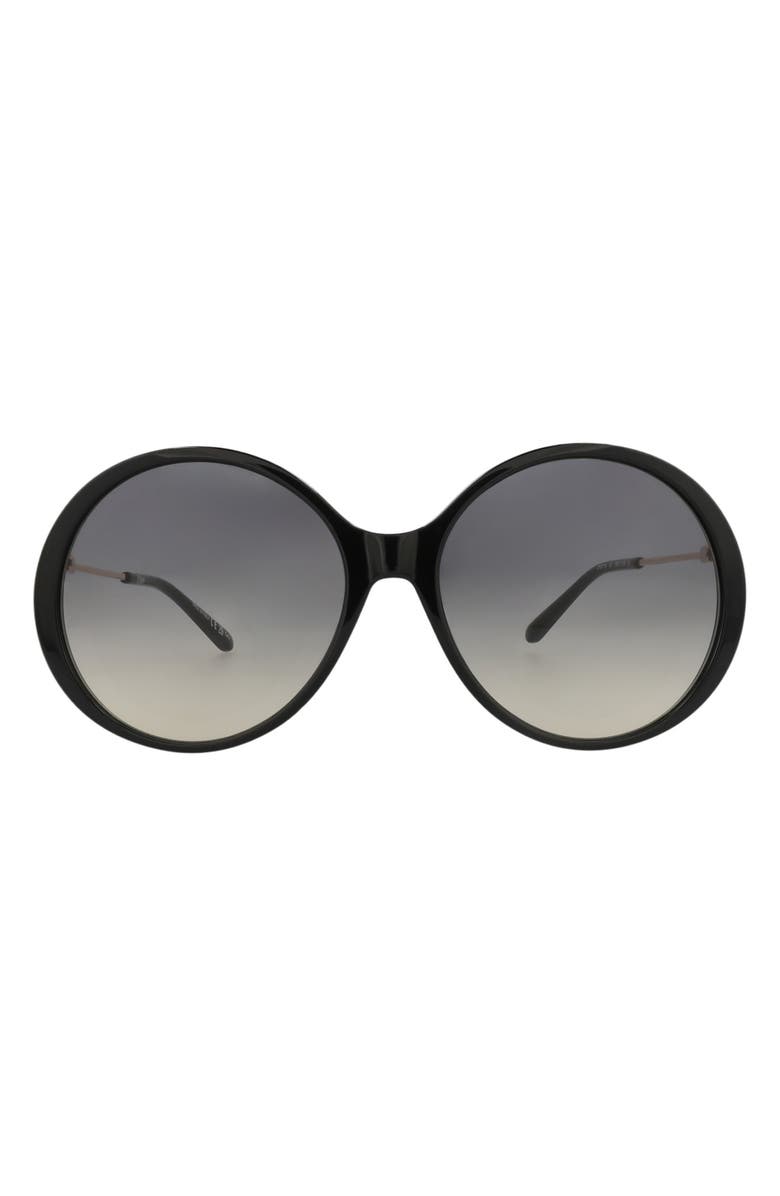 Chloé 58mm Round Sunglasses, Main, color, Black Gold Grey