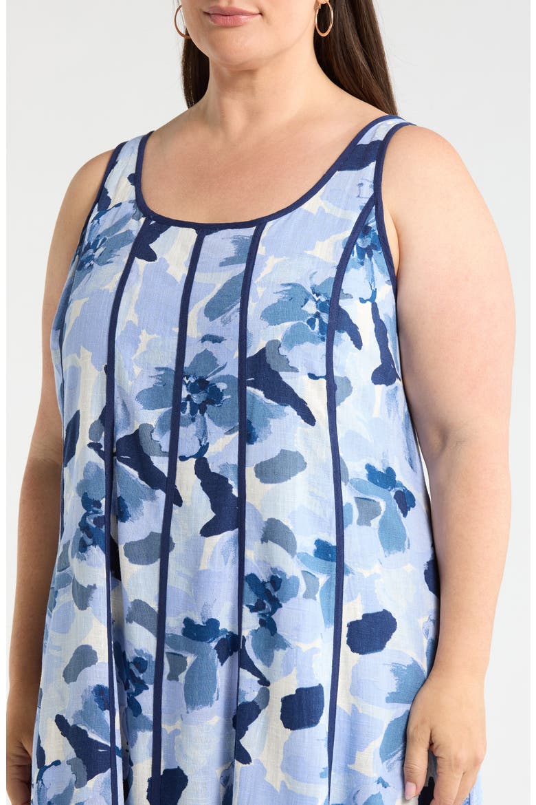 Floral Print Pipe Maxi Dress, Alternate, color, MOONLIGHT BLUE