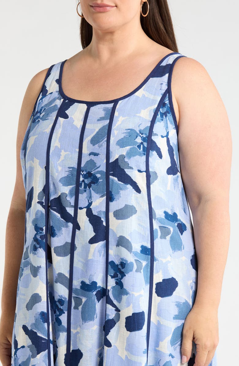 Halogen<sup>®</sup> Floral Print Pipe Maxi Dress, Alternate, color, Moonlight Blue