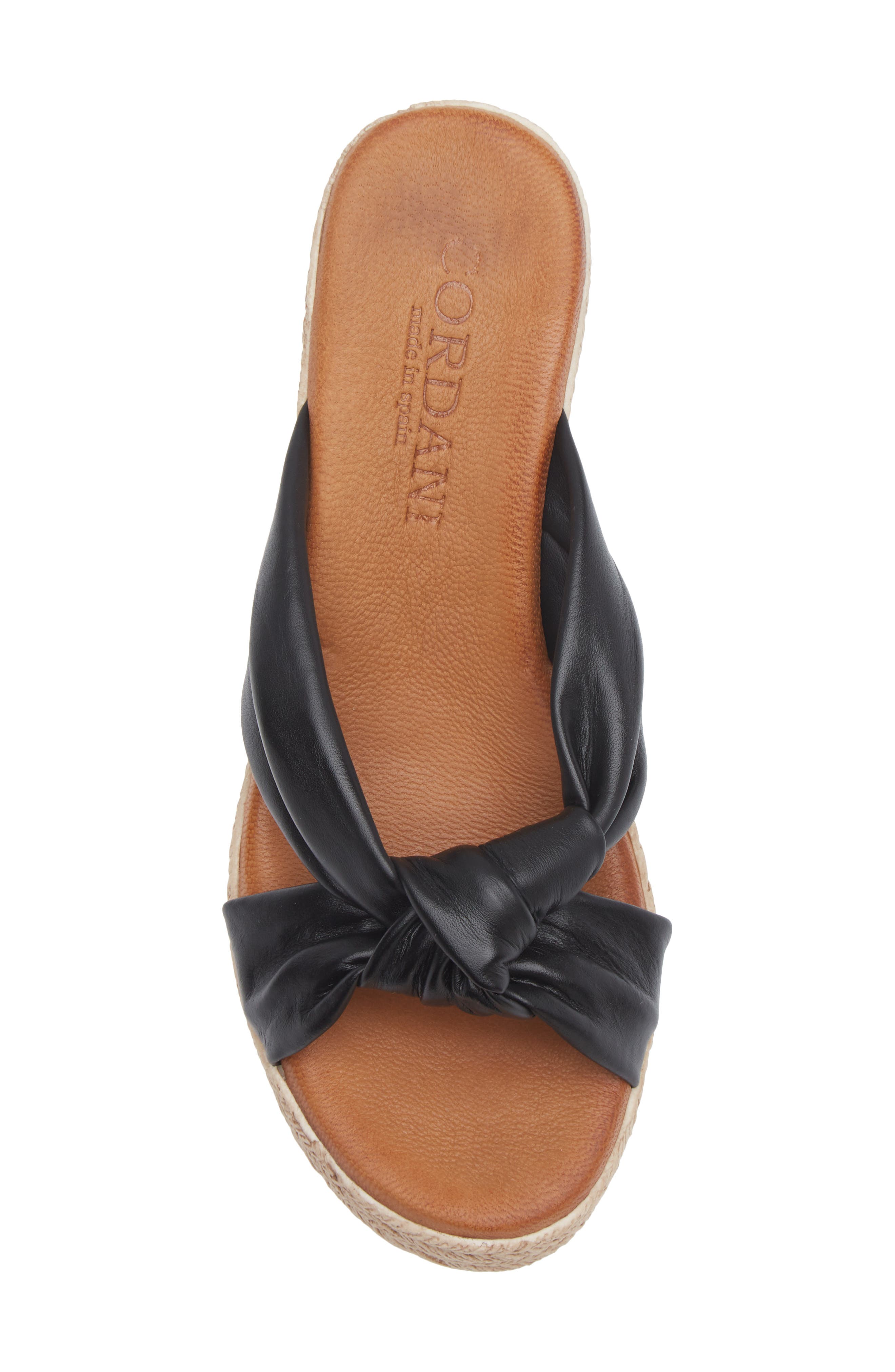 Cordani Brenda Platform Espadrille Sandal, Alternate, color, Black Leather