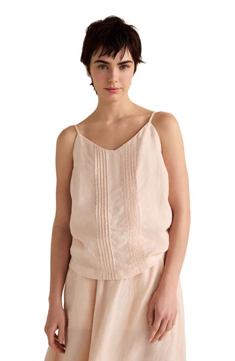 Linen Pintuck Cami