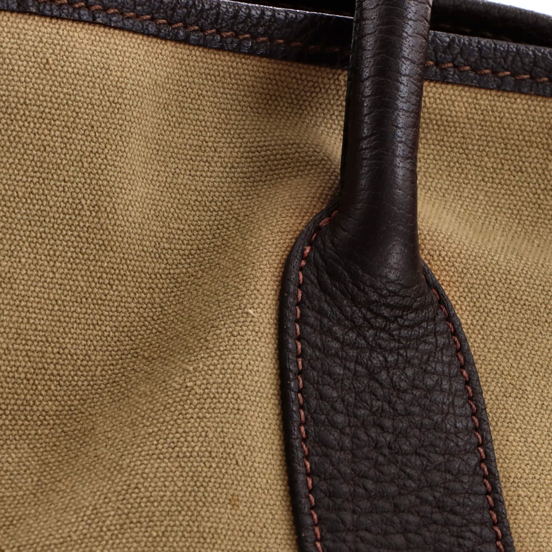 Pre-Owned Hermes Garden Party Tote Toile and Leather 36, Alternate, color, Khaki