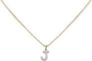 Monica Vinader Lab Created Diamond Initial Pendant Necklace