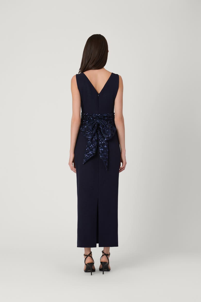 Midnight Diamond Sequin Mesh Sia Dress, Alternate, color, Navy