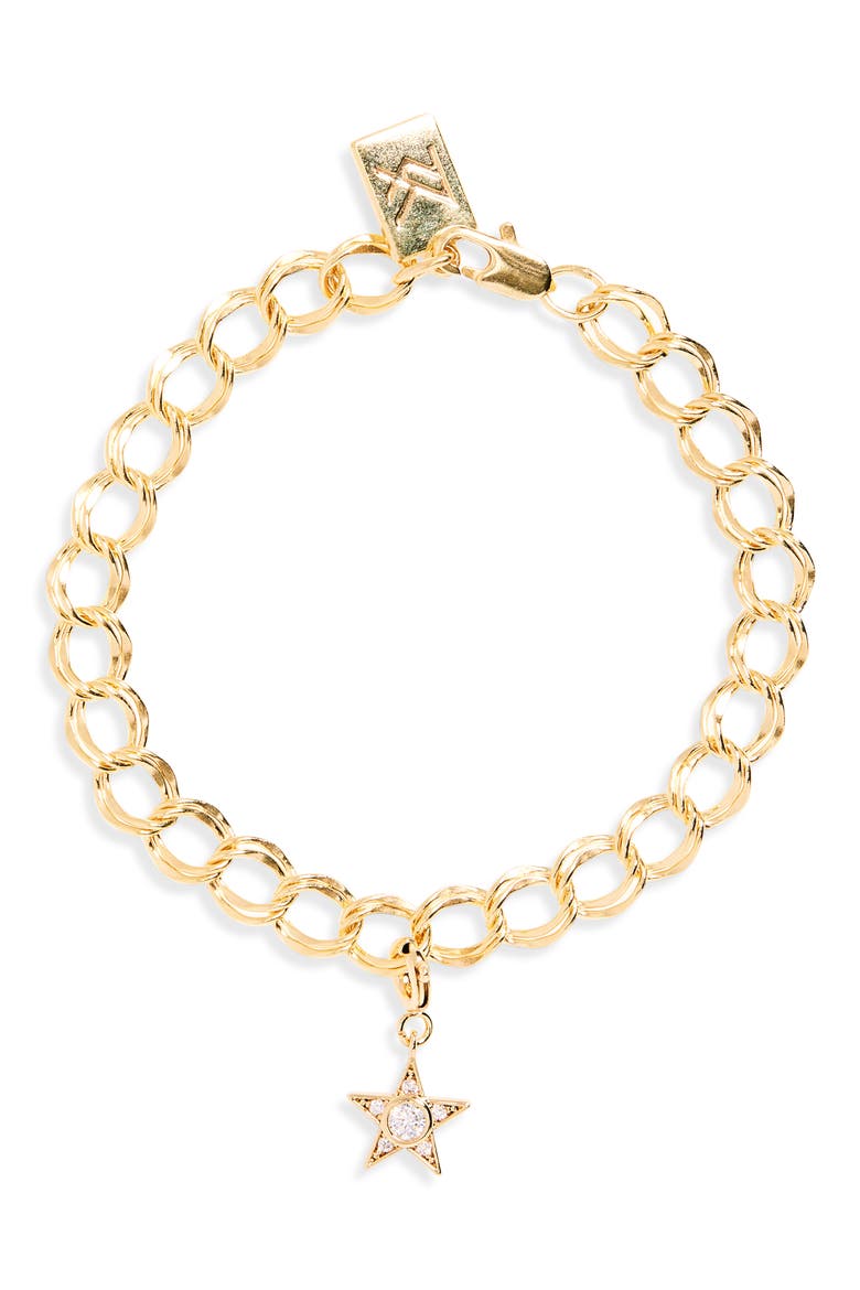 Star Charm Bracelet, Main, color, GOLD