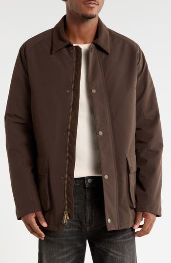 Rainforest Relaxed Fit Field Coat In Chocolate