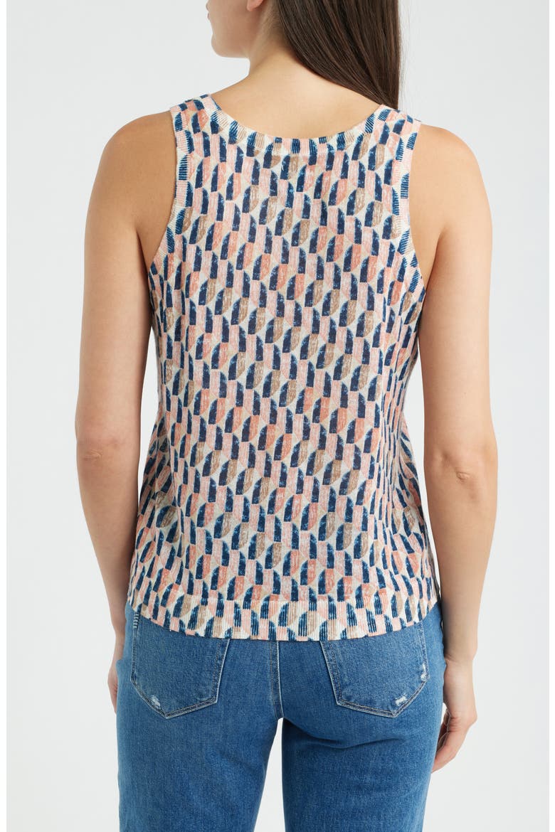 Print Ramie Blend Sweater Tank, Alternate, color, PINK MULTI