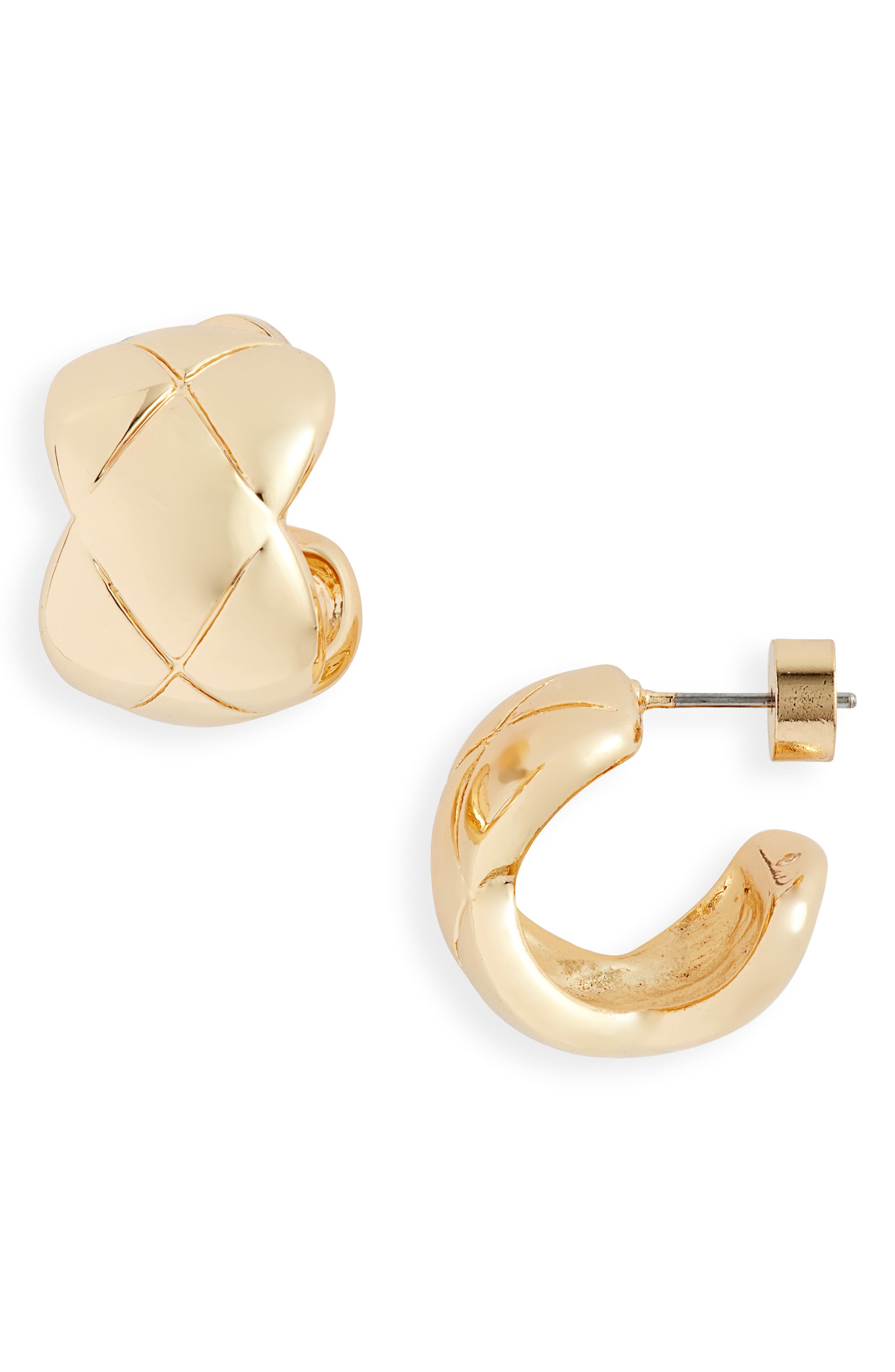 Scalloped Wide Hoop Earrings