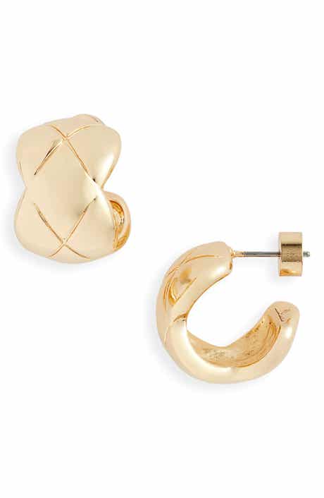 Scalloped Wide Hoop Earrings