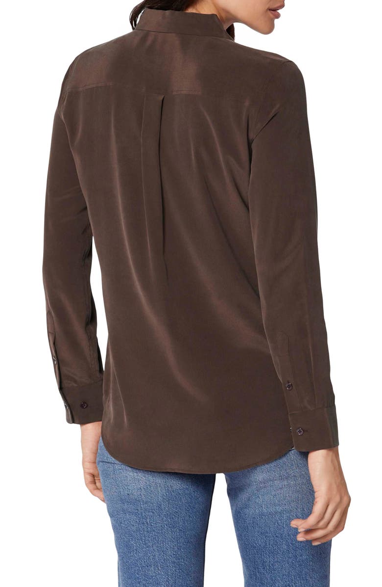 Equipment Signature Slim Fit Silk Button-Up Shirt, Alternate, color, 