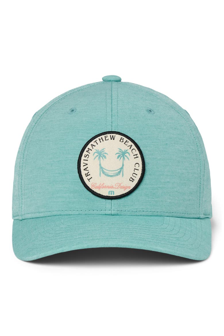 Beach Club Snapback Ball Cap, Alternate, color, HEATHER BRIGHT AQUA