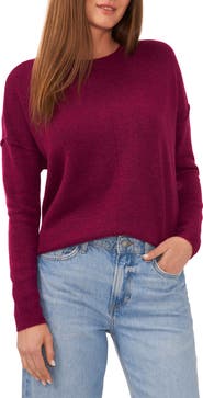 Vince Camuto Exposed Seam Crewneck Sweater
