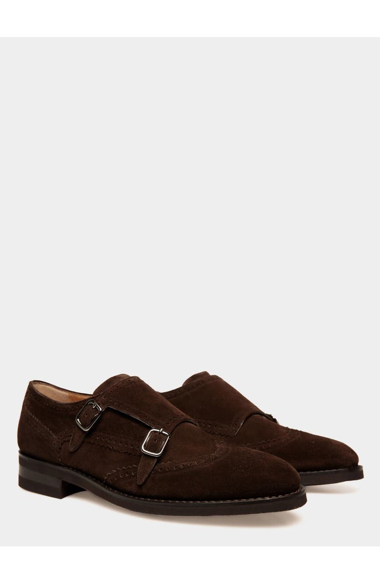 Bally Scribe Un Monk-Strap, Alternate, color, Brown