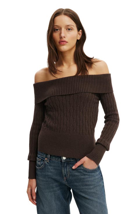 Women's Lotus Off Shoulder Knit