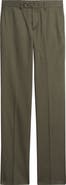 Berle Trim Fit Flat Front Lyocell & Cotton Twill Chinos