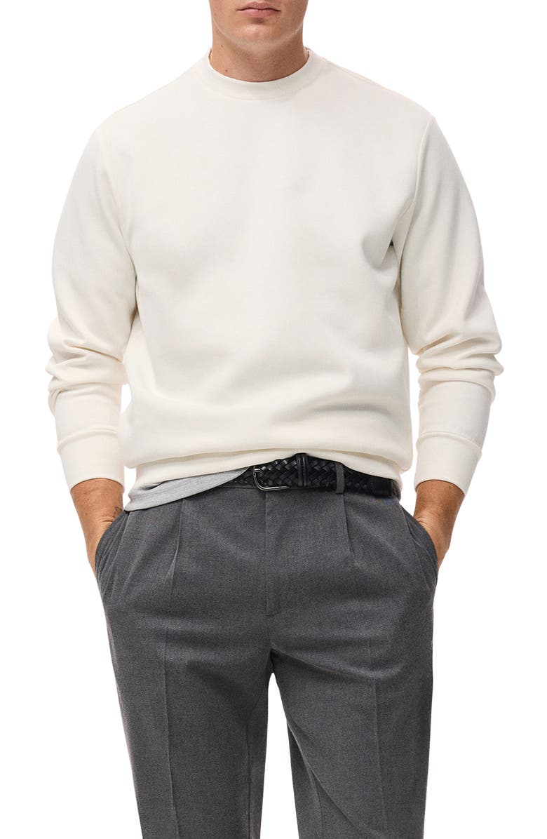 MANGO Sweatshirt, Main, color, White
