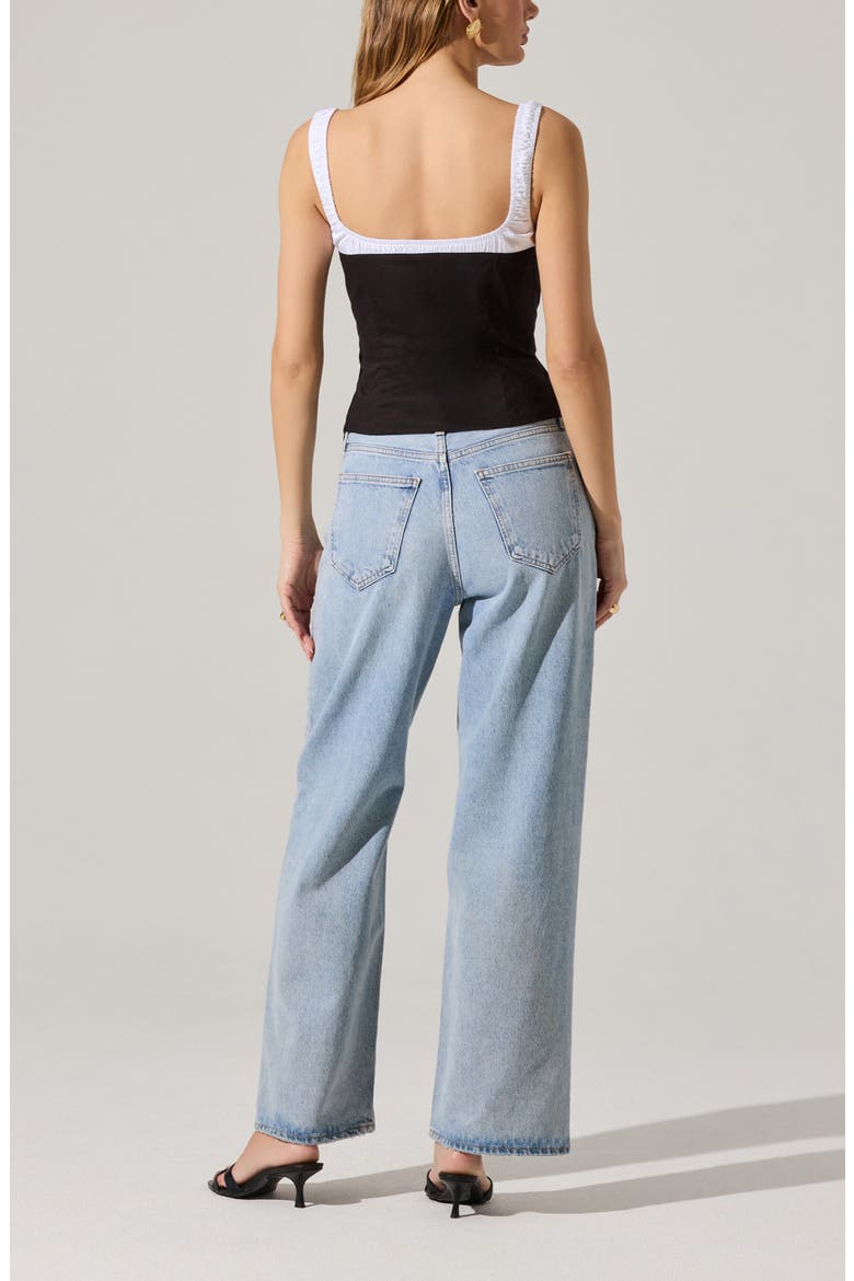 Milkmaid Top, Alternate, color, BLACK CONTRAST