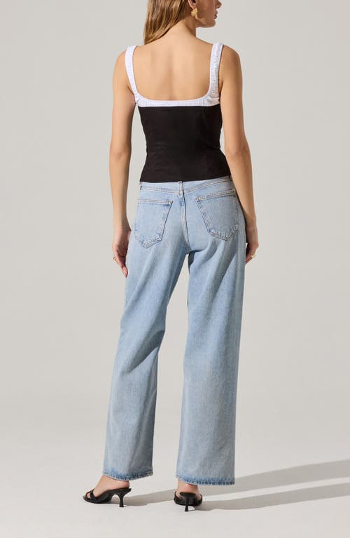 Astr The Label Milkmaid Top In Black