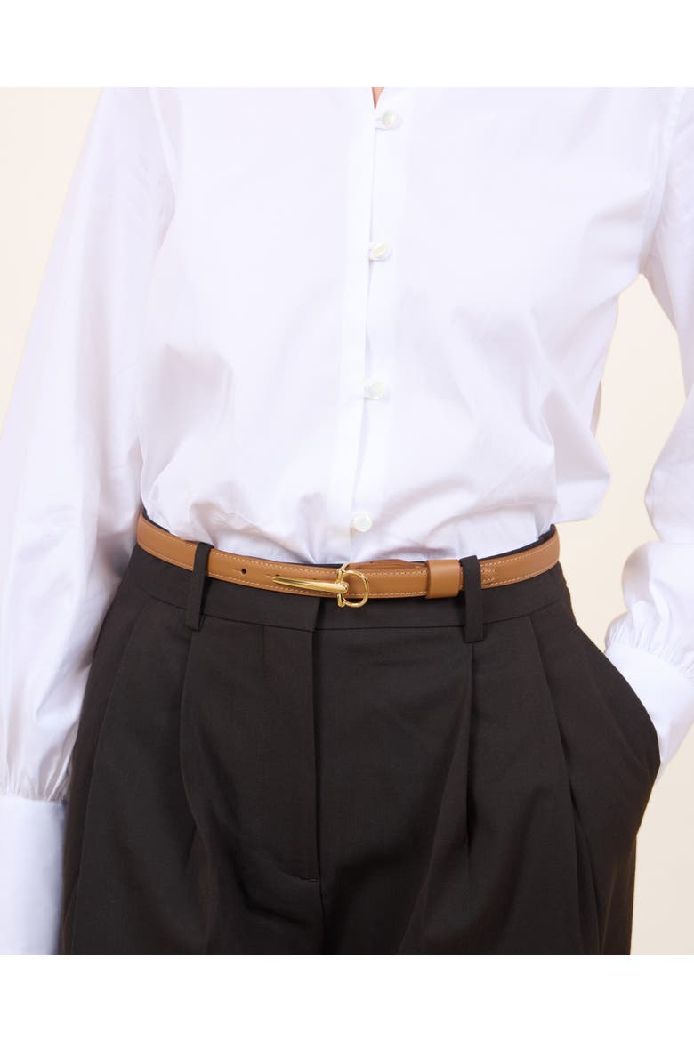La Séduisante Horse bit Leather Belt, Alternate, color, Camel