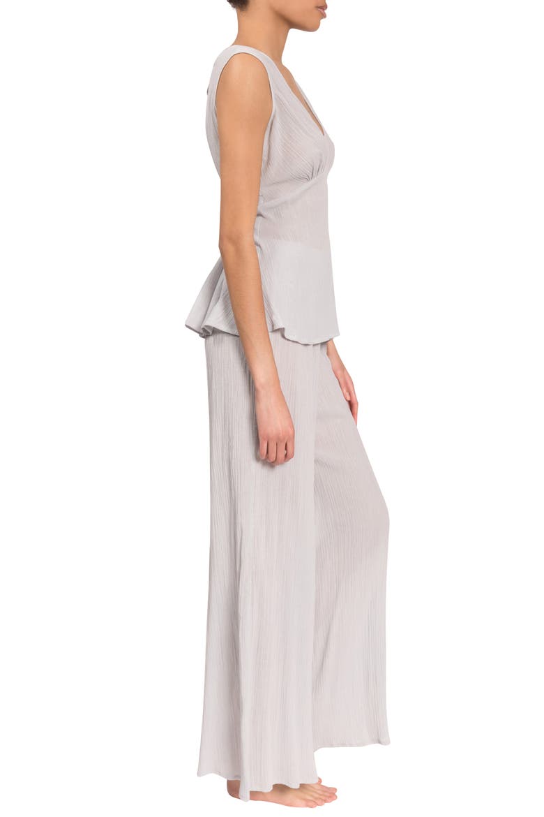 Deep V Wide Leg Pajamas, Alternate, color, MIST