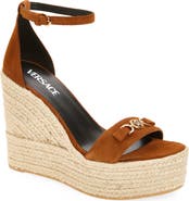 Versace Medusa '95 Suede Espadrille Wedge Sandal