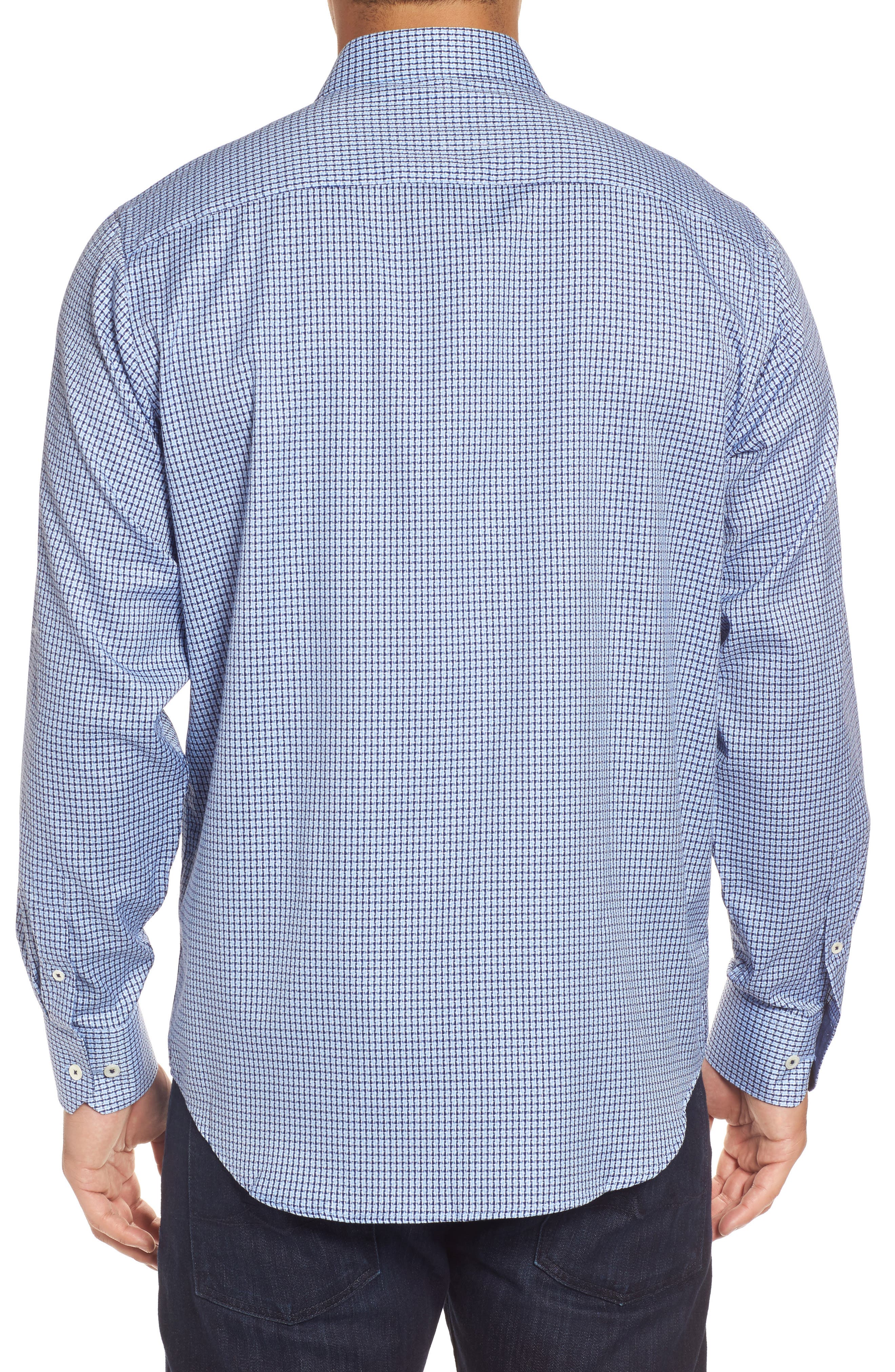 Bugatchi Classic Fit Micro Grid Sport Shirt (Men) | Nordstromrack
