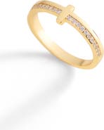 Mint & Lily Let God Be In Control Golden Cross Ring