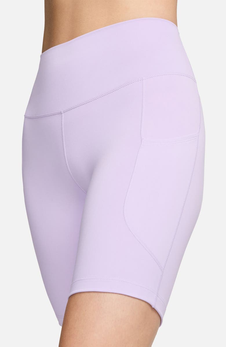 Nike One 8-Inch High Waist Biker Shorts, Alternate, color, Lilac Bloom/ Black