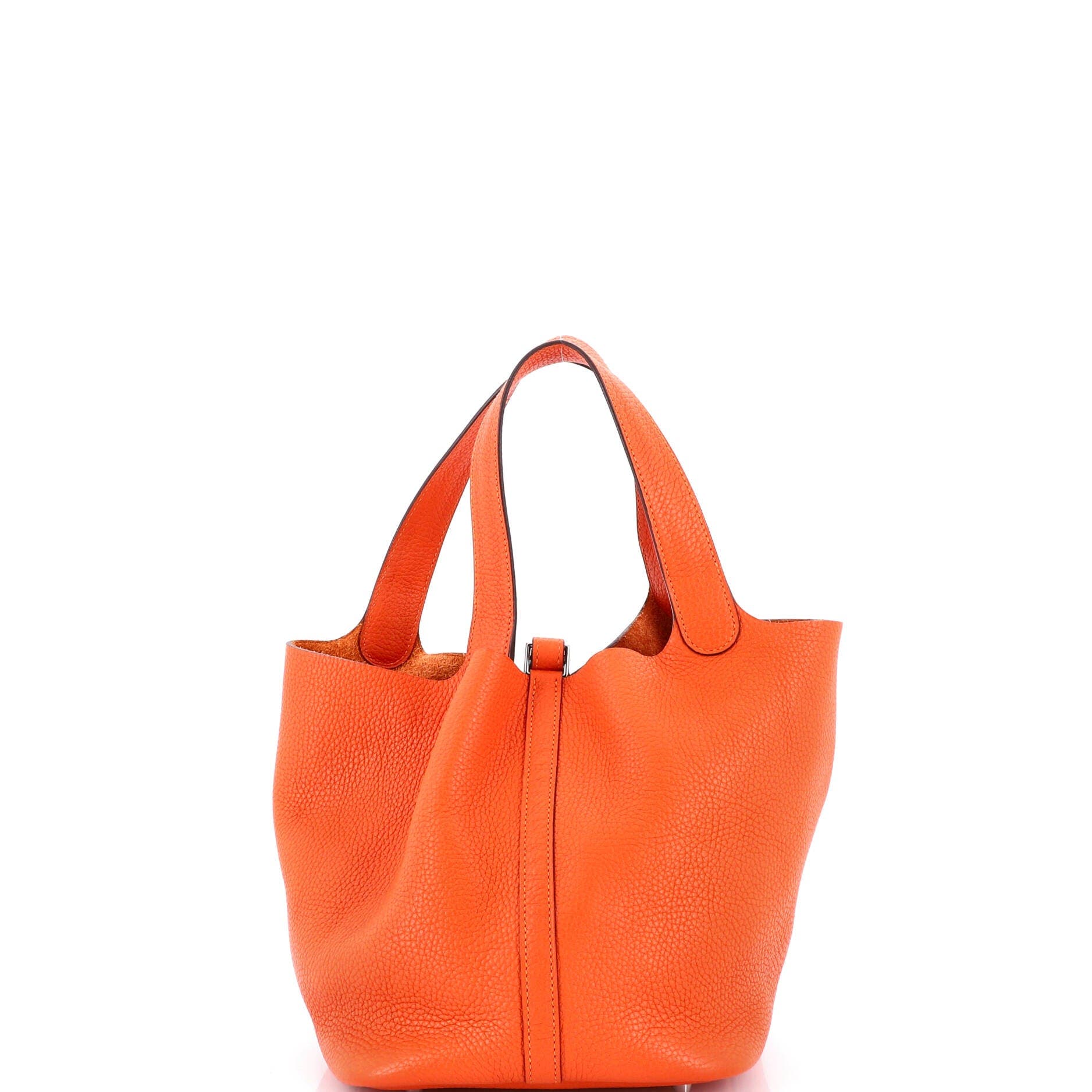 Pre-Owned Hermes Picotin Lock Bag Clemence MM, Alternate, color, Feu