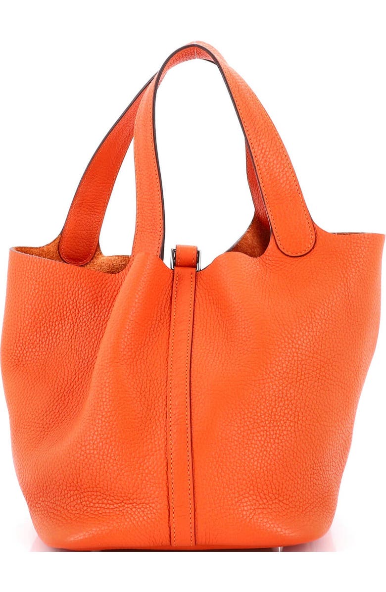 Pre-Owned Hermes Picotin Lock Bag Clemence MM, Alternate, color, Feu