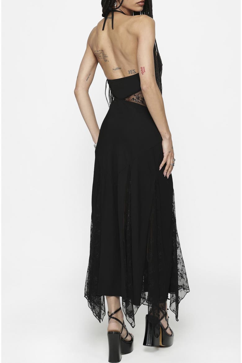 Endora Lace Side Panel Maxi Dress, Alternate, color, Black