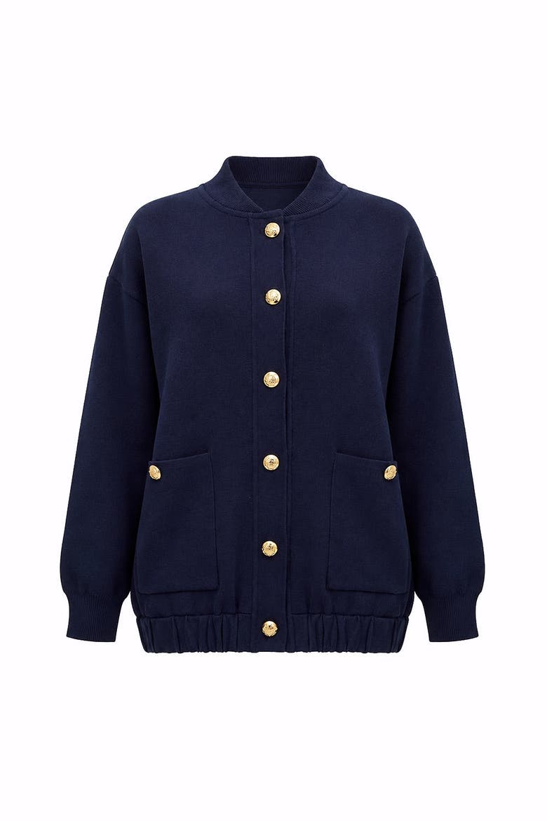 Barbara Knit Cardigan, Alternate, color, NAVY BLUE