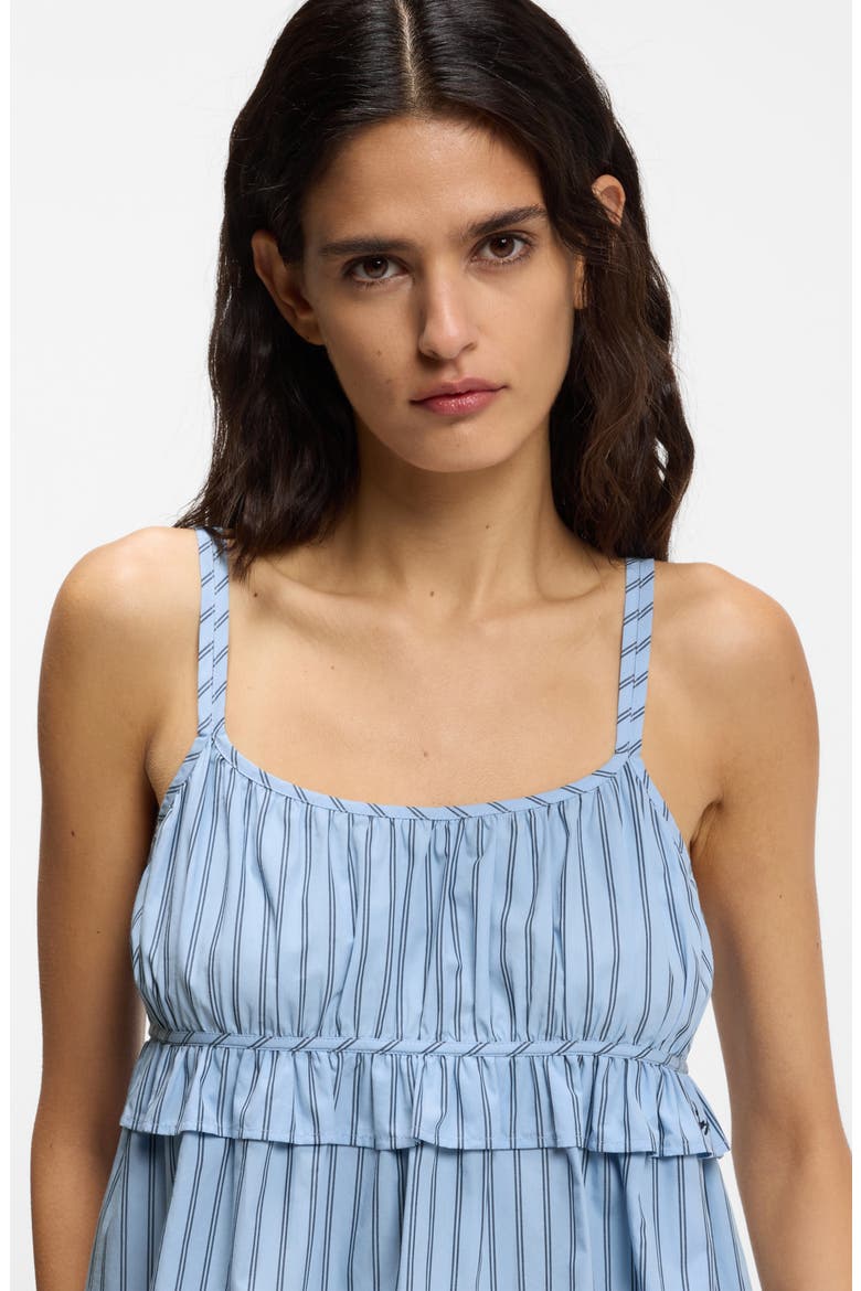 Crop Ruffle Cami, Alternate, color, BLUE STRIPE