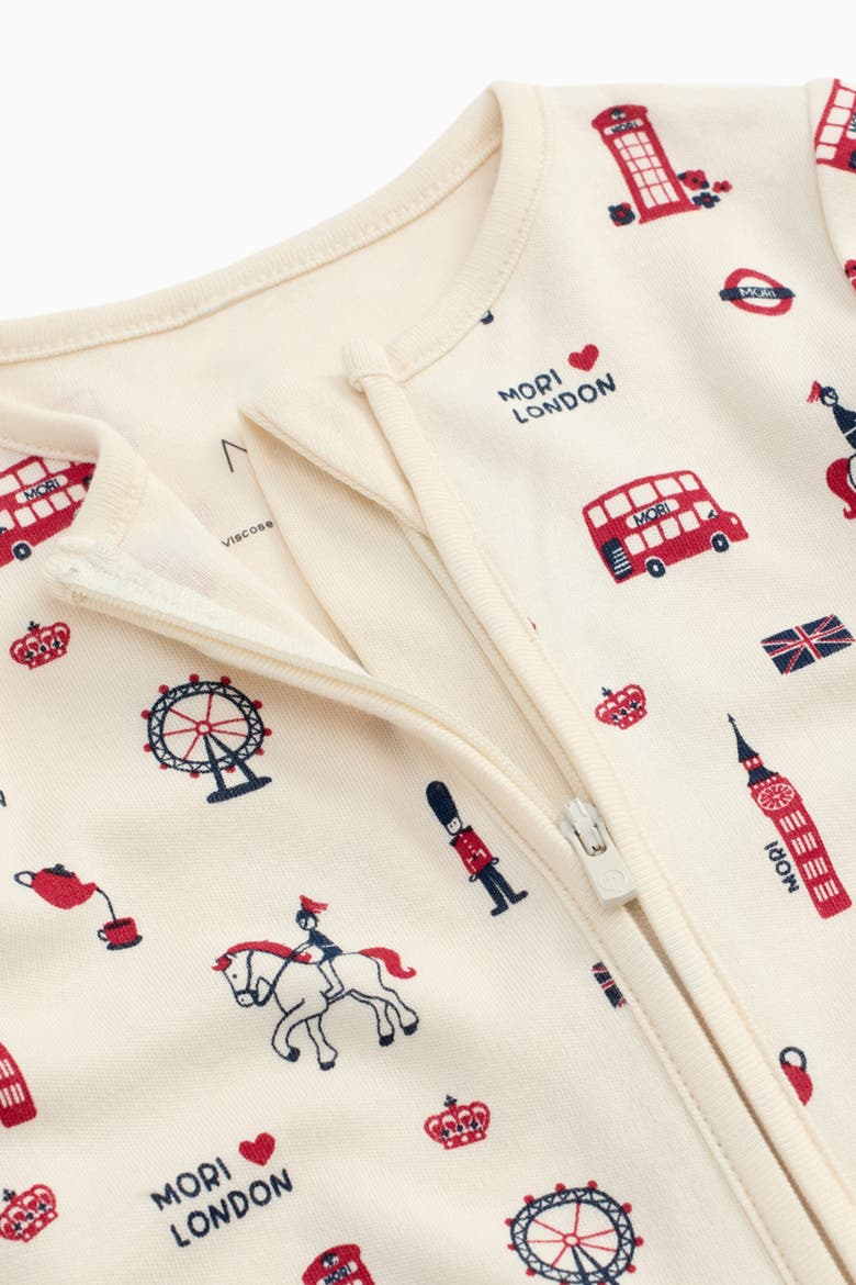 London Print Two Way Zip-Up Sleepsuit, Alternate, color, London