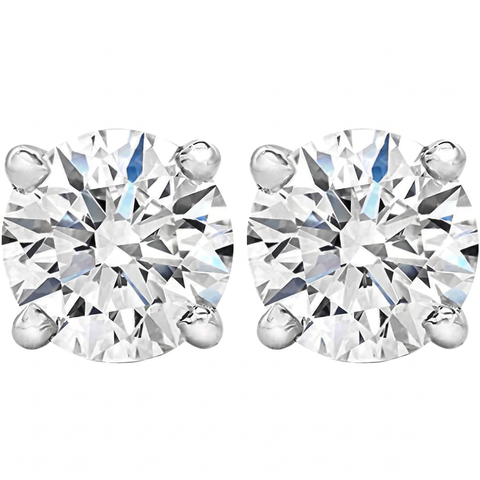 3 Ct T.W. Lab Grown Round Diamond Studs in 14k White, Yellow, or Gold