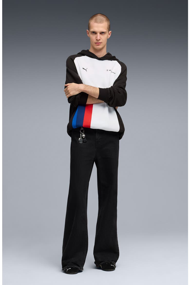 x BMW M Motorsport Pumatech-X Colorblock Hoodie, Alternate, color, PUMA BLACK