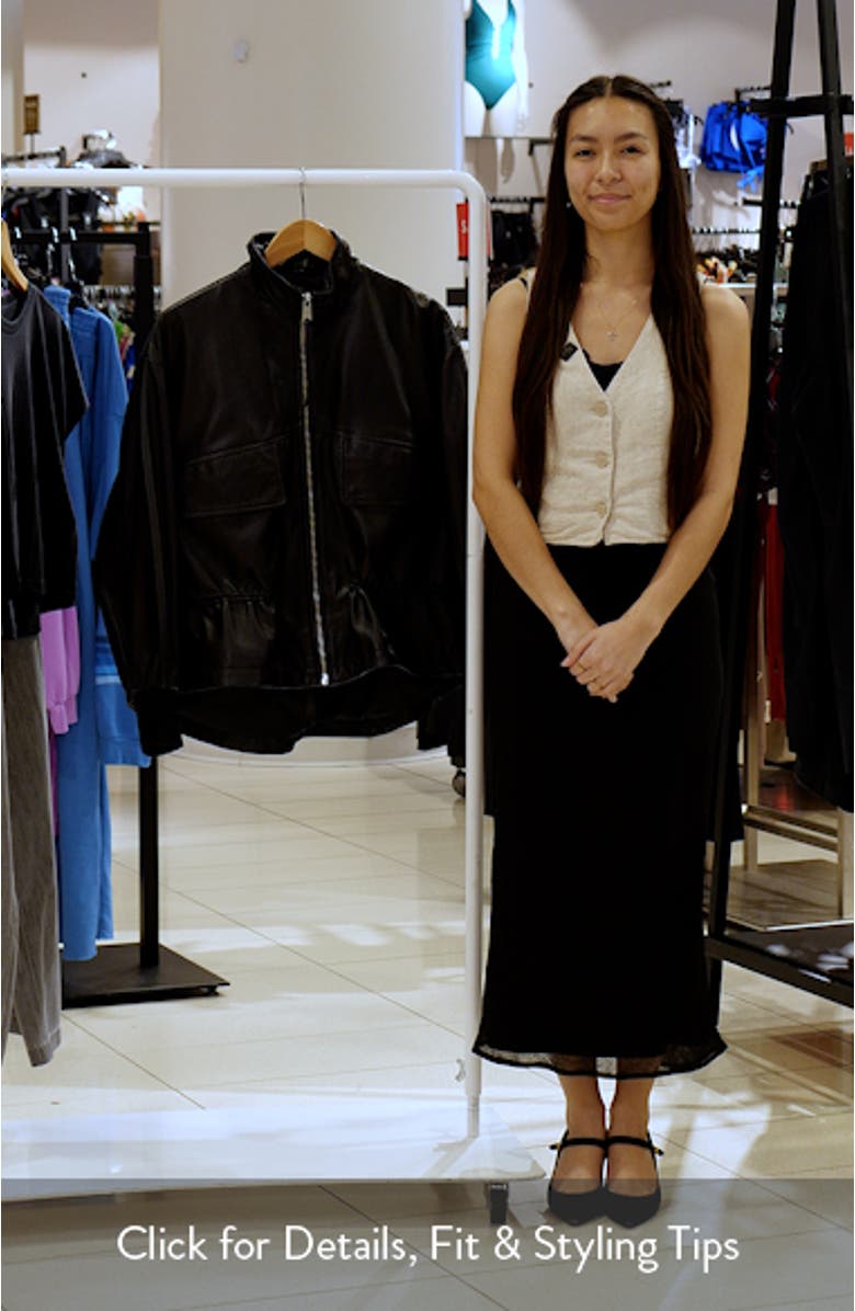 Flor Leather Peplum Jacket, sales video thumbnail