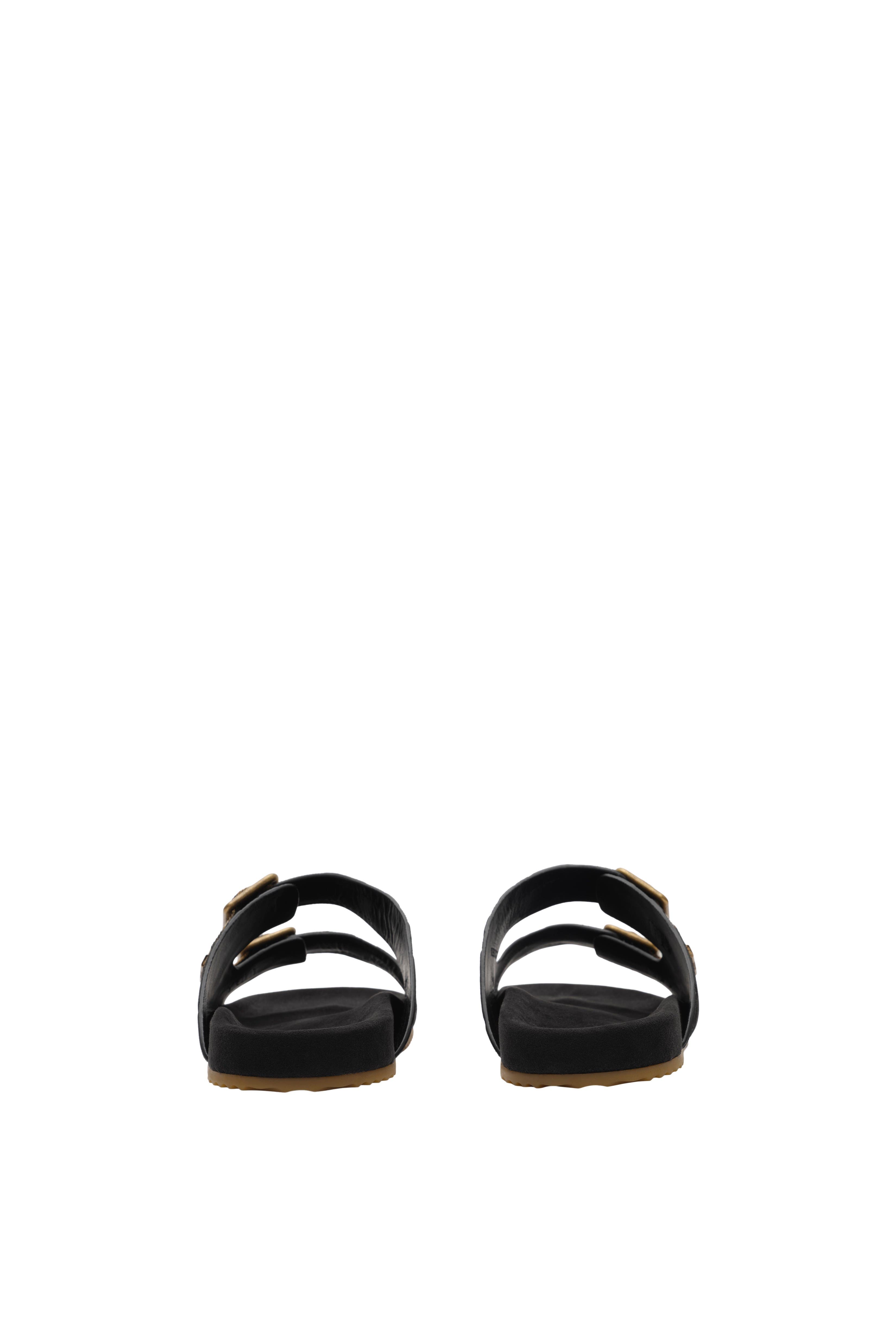 Burberry Check Suede Urchin Sandals, Alternate, color, Black