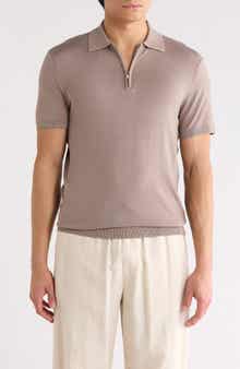 DENIM AND FLOWER Quarter Zip Polo Sweater