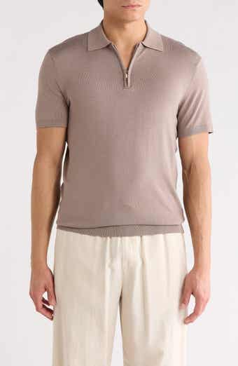 DENIM AND FLOWER Quarter Zip Polo Sweater