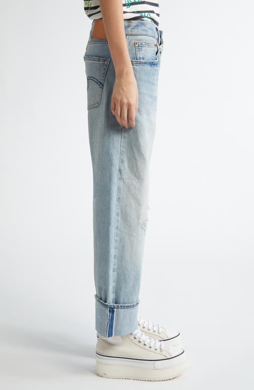 Shop R13 Cuffed X-boyfriend Jeans In Elroy Selvedge Blue