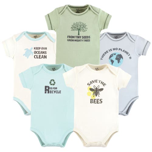 Touched By Nature Organic Cotton Bodysuits In Multi