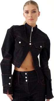 Jendue Davidson Cropped Denim Jacket