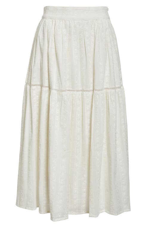 Mille Betty Embroidered Maxi Skirt In White
