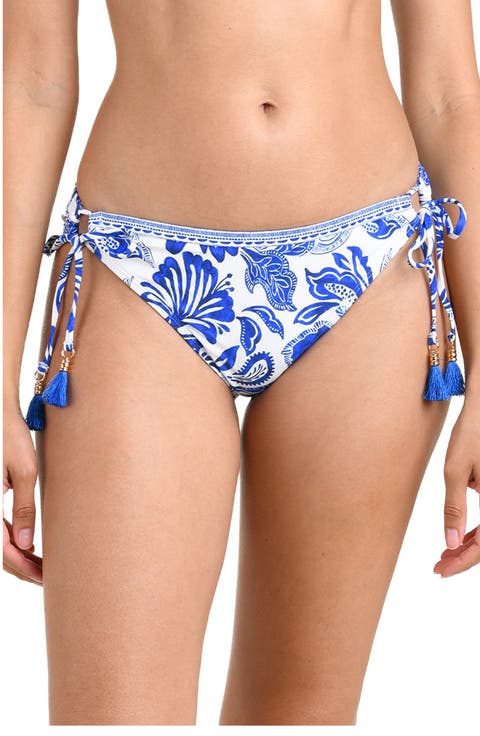 Botanical Brocade Side Tie Bikini Bottoms