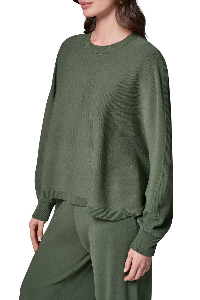 Dolman Sleeve Milano Knit Sweater, Alternate, color, VERDE