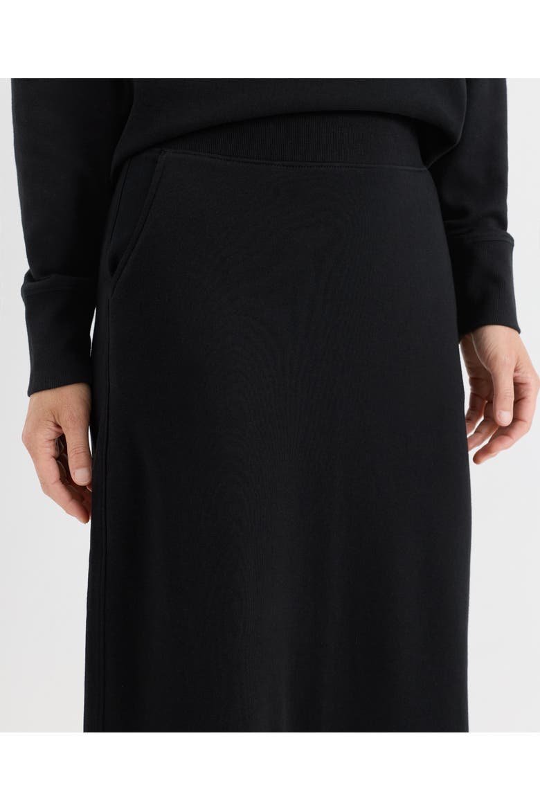 Organic Cotton Roam Midi Skirt, Alternate, color, Black